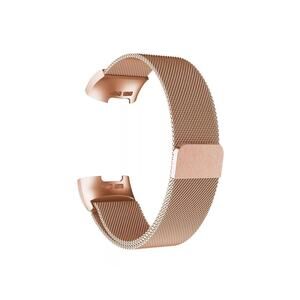 Unisex Fitbit Charge 3 Rose Gold-Tone Stainless Steel Watch Replacement Band
